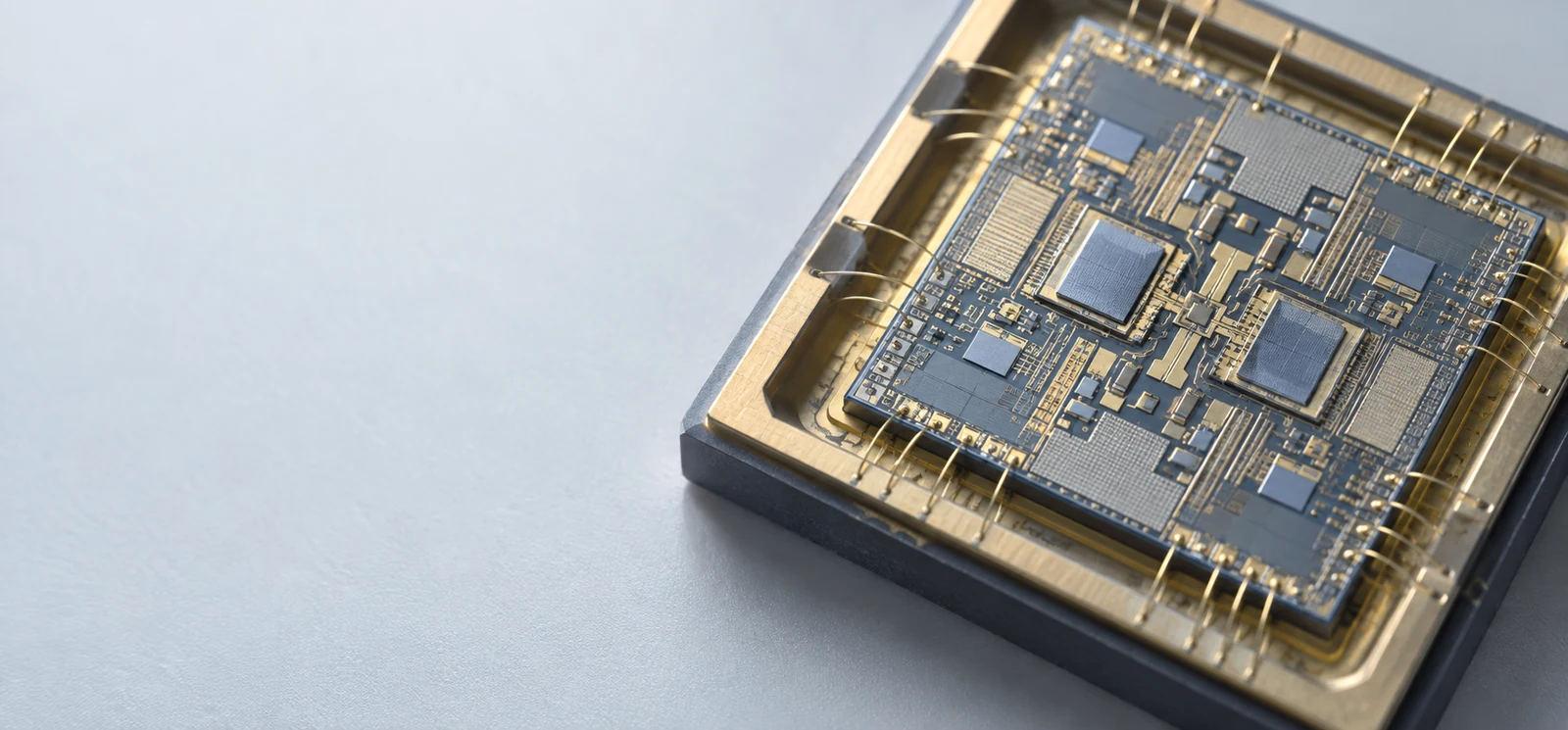 Semiconductor die in a precision RF package